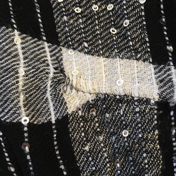 Style & Co. T-Shirt Plaid Check Button Down Black White Plus Size 1X - Picture 4 of 14